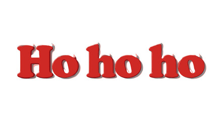 Red ho ho ho text in festive style perfect for holiday cheer design