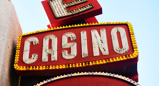 vintage neon casino sign