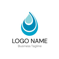 Logo Water Drop Business Vector Design Template