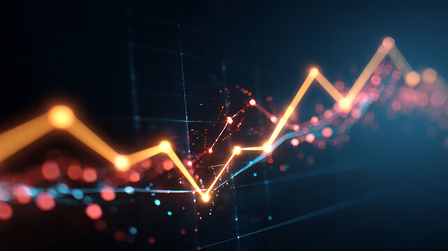 Blue abstract lightning ECG heartbeat digital background