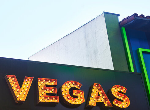 Florescent Las Vegas sign, Las Vegas, Nevada
