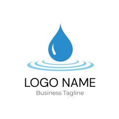 Logo Water Drop Business Vector Design Template