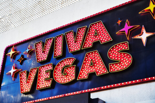 Florescent Las Vegas sign, Las Vegas, Nevada