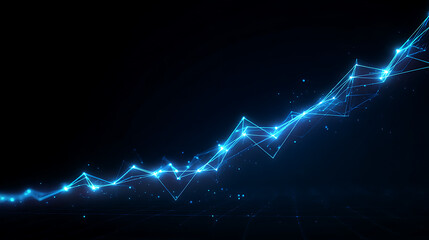 Blue abstract lightning ECG heartbeat digital background