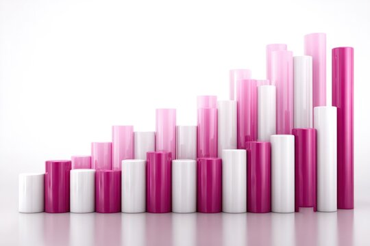 Financial Growth: A 3D illustration of a vibrant bar graph ascending, symbolizing financial prosperity and upward trends. A striking visual to represent progress.