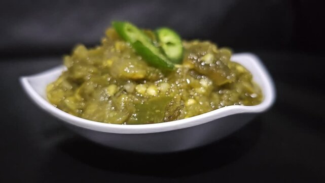 spinach and feta salad,Sambal hijau,Sambal Ijo,Sambal lado mudo,Green chili sambal,Green chili paste,Green chili sauce.Traditional Indonesian sambal from West Sumatra