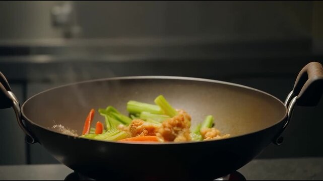 Salteado din&aacute;mico en wok con vegetales y prote&iacute;na crujiente
