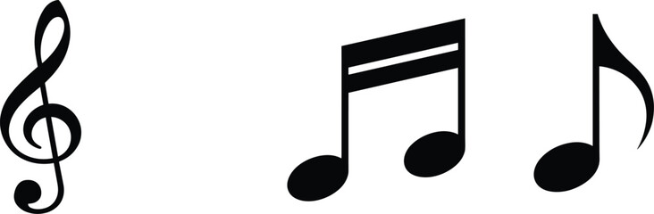 Fototapeta premium Treble Clef and Music Notes