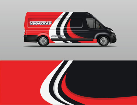 Van wrap vector design background