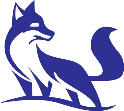 Blue fox illustration