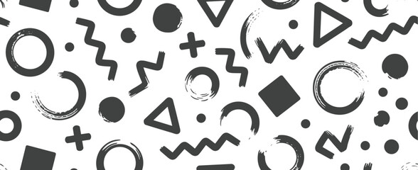 Seamless Pattern of Abstract Geometric Shapes background