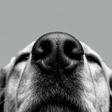 nase eines hundes schnuppert und riecht weittert