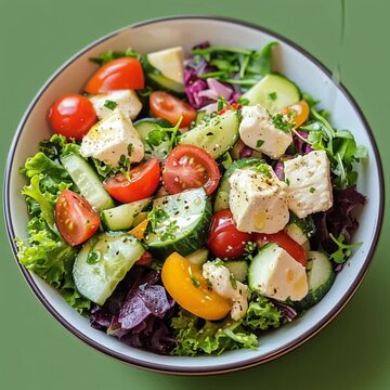 salat schuessel mit gem&uuml;se udn feta