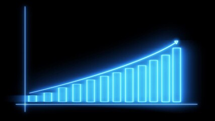 animated business success graph with growing success video background financial market growth - Powered by Adobe