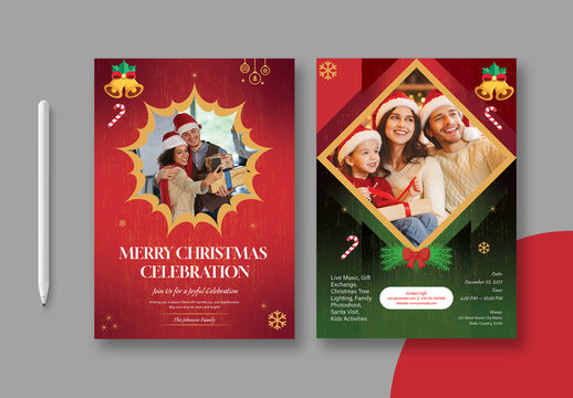 Christmas Photo Flyer Template Layout