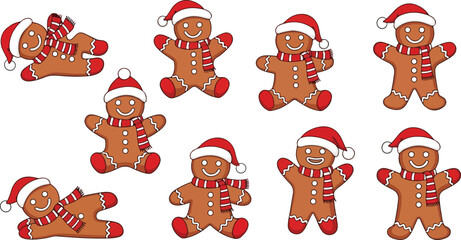 Festive Gingerbread Men Collection Holiday Treats and Christmas Cheer.