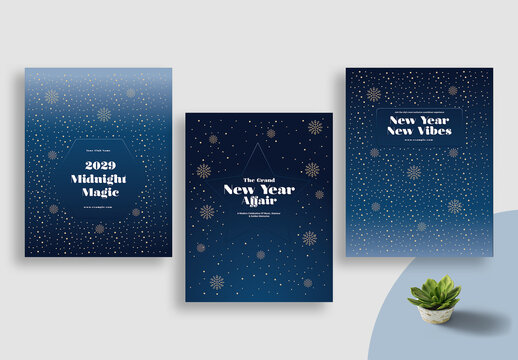 Luxury New Years Eve Party Poster Template