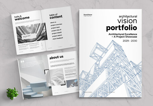 Modern And Clean Architecture Portfolio Layout Templat