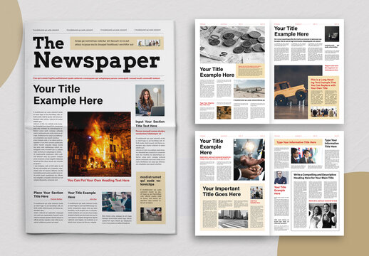 Modern And Editable Newspaper Layout Template