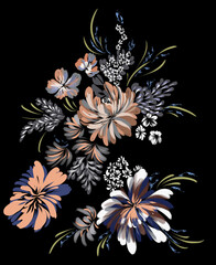 wild rose watercolor design