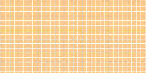 Yellow chequered seamless background. Grid backdrop with orange and brown lines. Autumn colours. © HOSEN