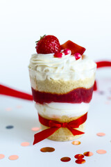 handmade dessert with strawberries