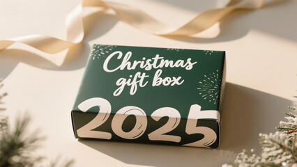 Elegant Christmas gift box, perfect present for the 2025 holiday season now