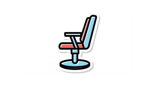 Stylist chair icon, barber chair, hairdresser, beauty salon, hairdressing, grooming, and personal care