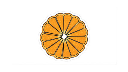 Top-Down View of a Sliced Orange or Mandarin, Showing Vibrant Segments and Texture