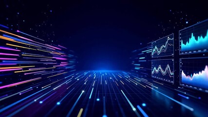 Abstract digital data visualization - Powered by Adobe