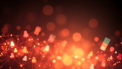 unobserved. Abstract social media concept with colorful digital connections and soft gradient light effects. travel magazines, destination branding, designed for travel destination branding.