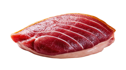 Raw meat rests on dark surface ready for cooking vivid red meat piece centered on deep black backdrop