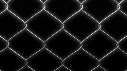 Metal fence chain link textured surface industrial design security barrier monochrome background geometric pattern close up view