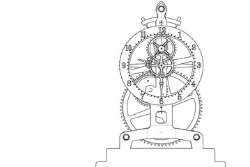 clock graphic symbol 3d illustration	
