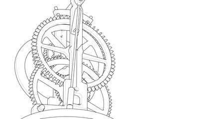 clock graphic symbol 3d illustration	
