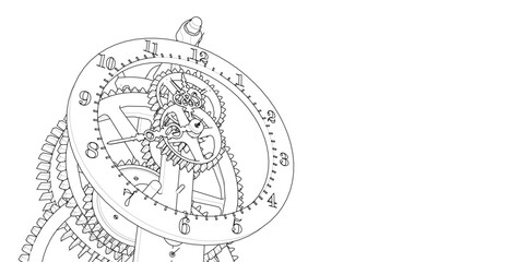 clock graphic symbol 3d illustration	
