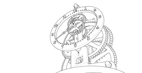 clock graphic symbol 3d illustration	
