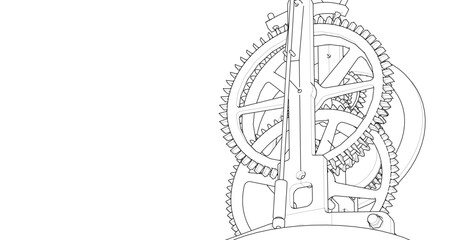 clock graphic symbol 3d illustration	
