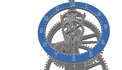 clock graphic symbol 3d illustration	

