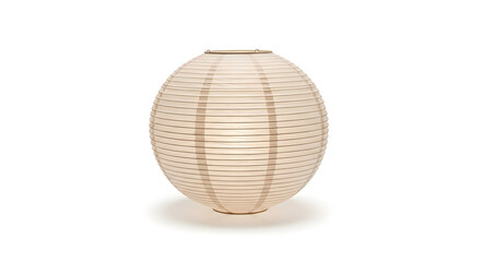 Softly glowing paper lantern casting a warm, gentle light against a clean white background.