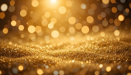 Shiny Golden Glitter Festive Background for Luxury, Celebration, and Holiday Design Projects