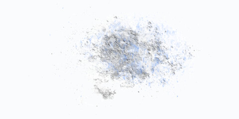 cigarette ash isolated on white background, texture. Ash isolated on white background, texture top view