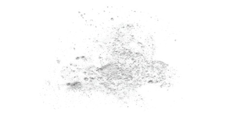 cigarette ash isolated on white background, texture. Ash isolated on white background, texture top view