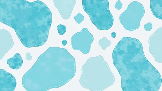 Abstract blue and white organic shapes