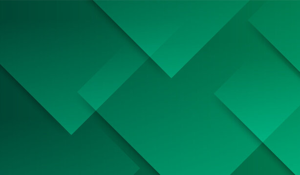 Modern bright green geometric background with diagonal layered shapes.