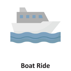 Boat Ride Vector icon which can easily modify or edit