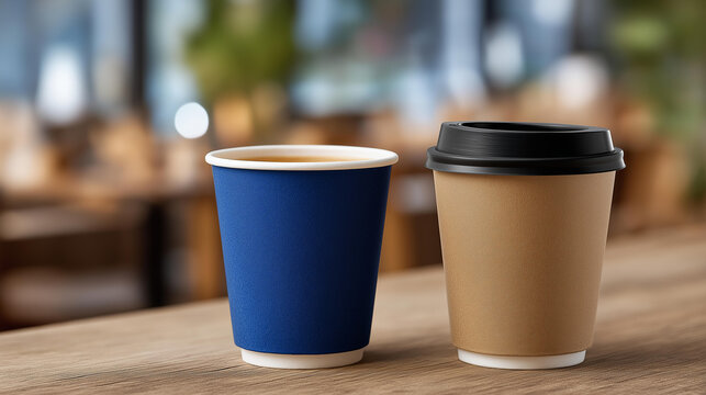 A café offering discounts for reusable cups, with a wall display showing waste reduction statistics — circular hospitality model, sustainable incentives, and customer engagement. cinematic color
