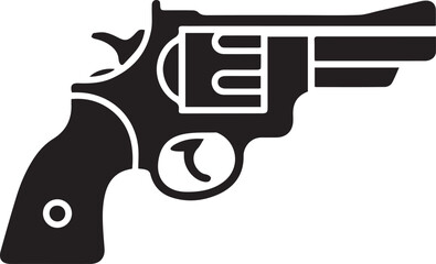 Vintage .357 Magnum Style Gun Graphic - Weapon & Firearms Art