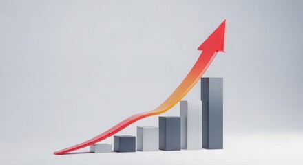 esg data showing financial increase, red arrow highlights upward trend in sustainable investment results
