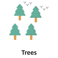 Fototapeta premium Trees Vector icon which can easily modify or edit